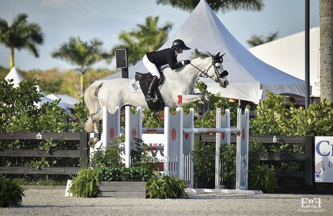 Bettina des Celtes 3rd in the 1.40m Bainbridge speed class at WEF!